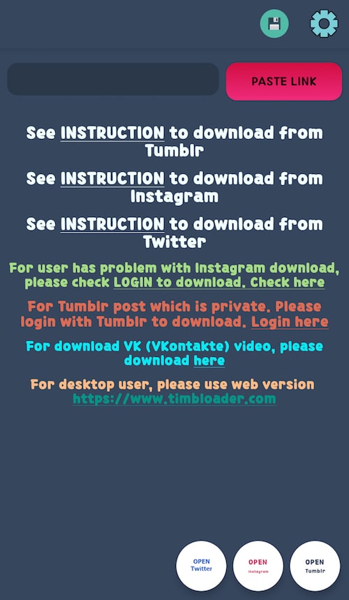 paste link mobile