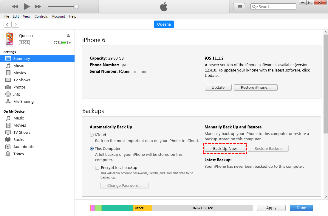 itunes backup iphone contacts