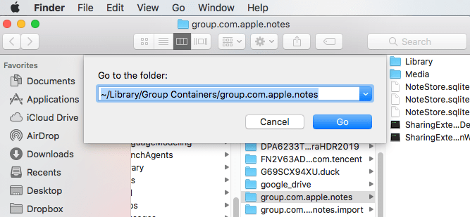 finder go to folder