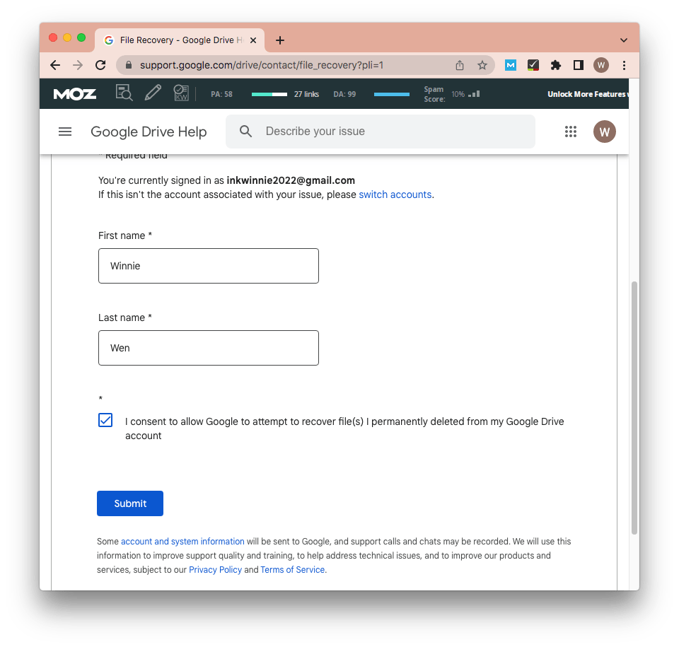 google support 03