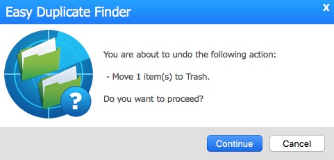 undo the remove action