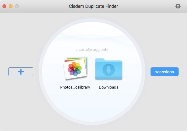 aggiungi cartelle Mac per cercare file duplicati