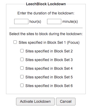 the Lockdown window