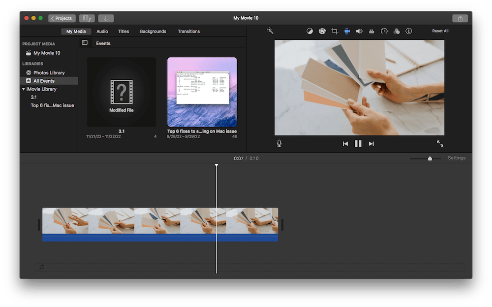 fix blurry video in imovie 03