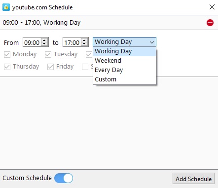 custom schedule