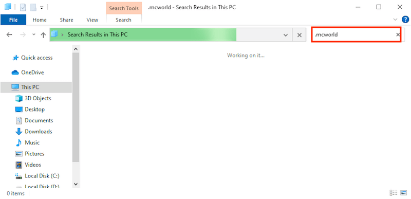 search with file extension