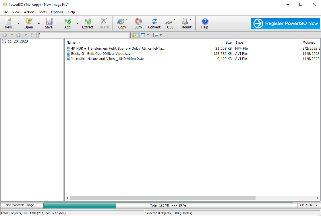 make iso with poweriso 01
