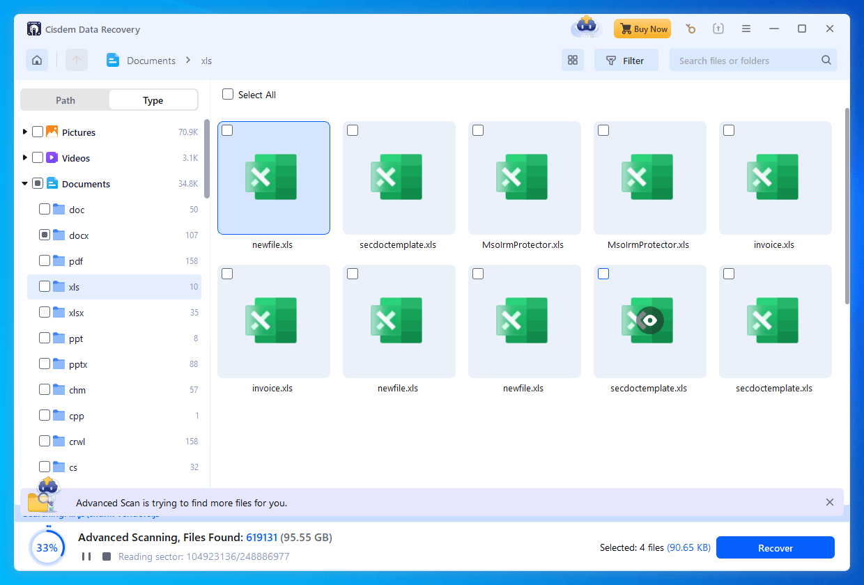recover deleted excel sheet with cisdem 03
