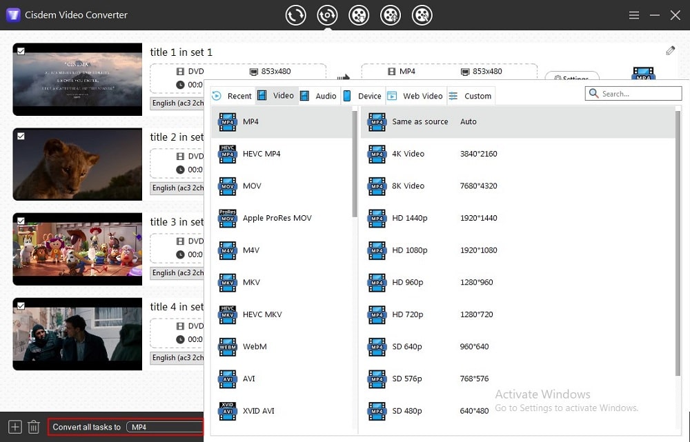 copy dvd to hard drive using Cisdem Video Converter 03
