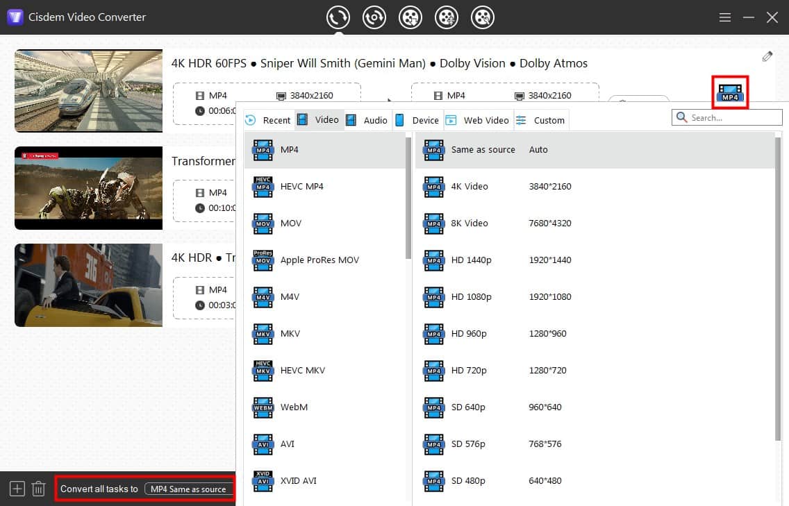 convert 4k movies