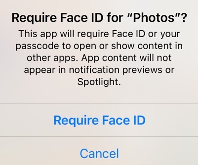 Require Face ID