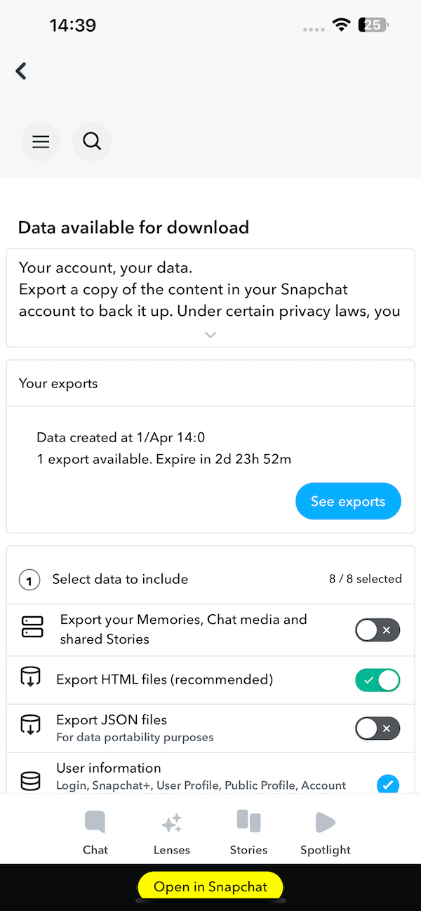 recover snapchats memories 1