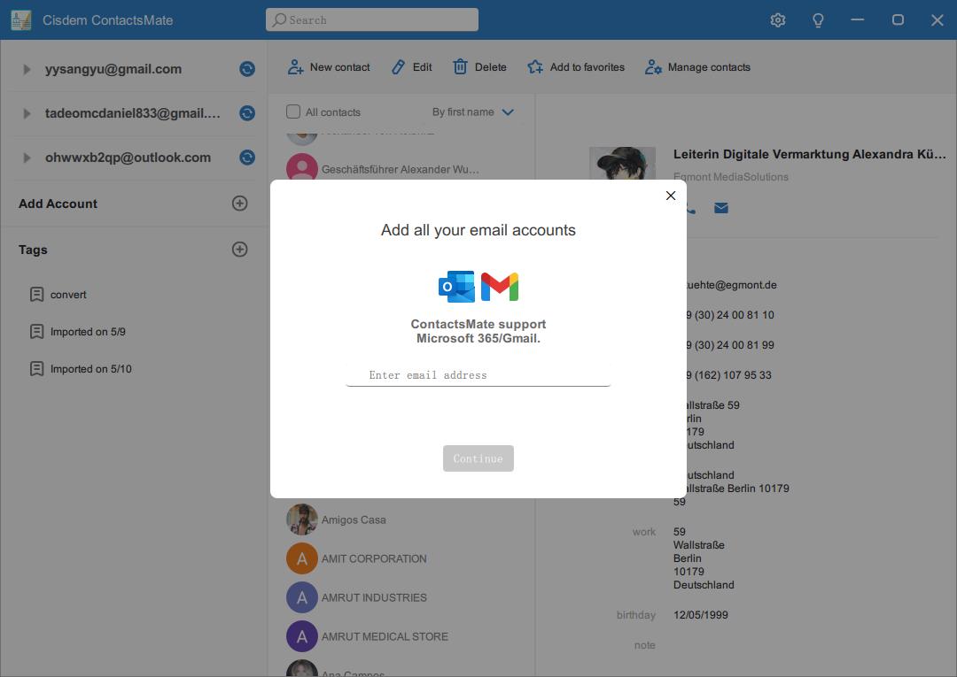 add your Google account.