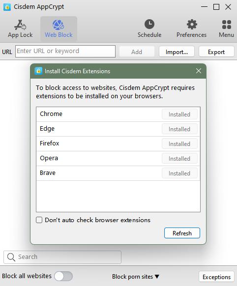 install extensions