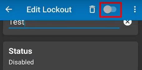 save the settings