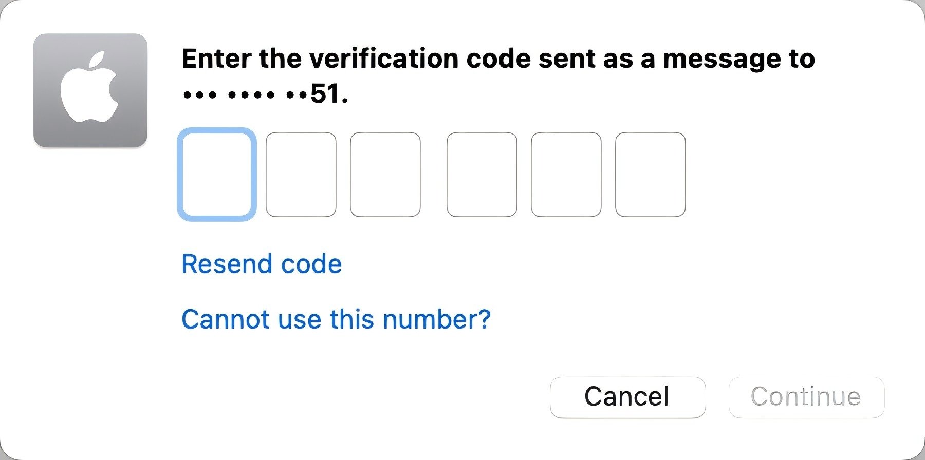 enter 6-digit code