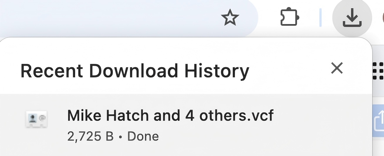 downloaded file