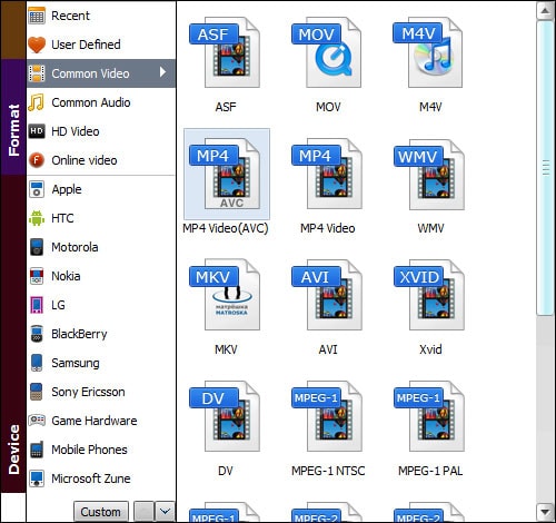 Select MP3 as output format