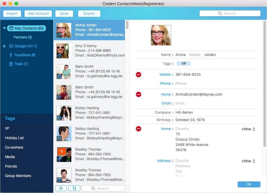 cisdem contactsmate user interface
