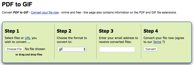 convert pdf to gif with zamzar