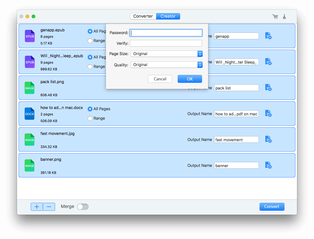 convert multiple EPUB ebooks to PDF