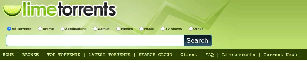 best Kickass Torrents alternative site 3- limetorrents.cc